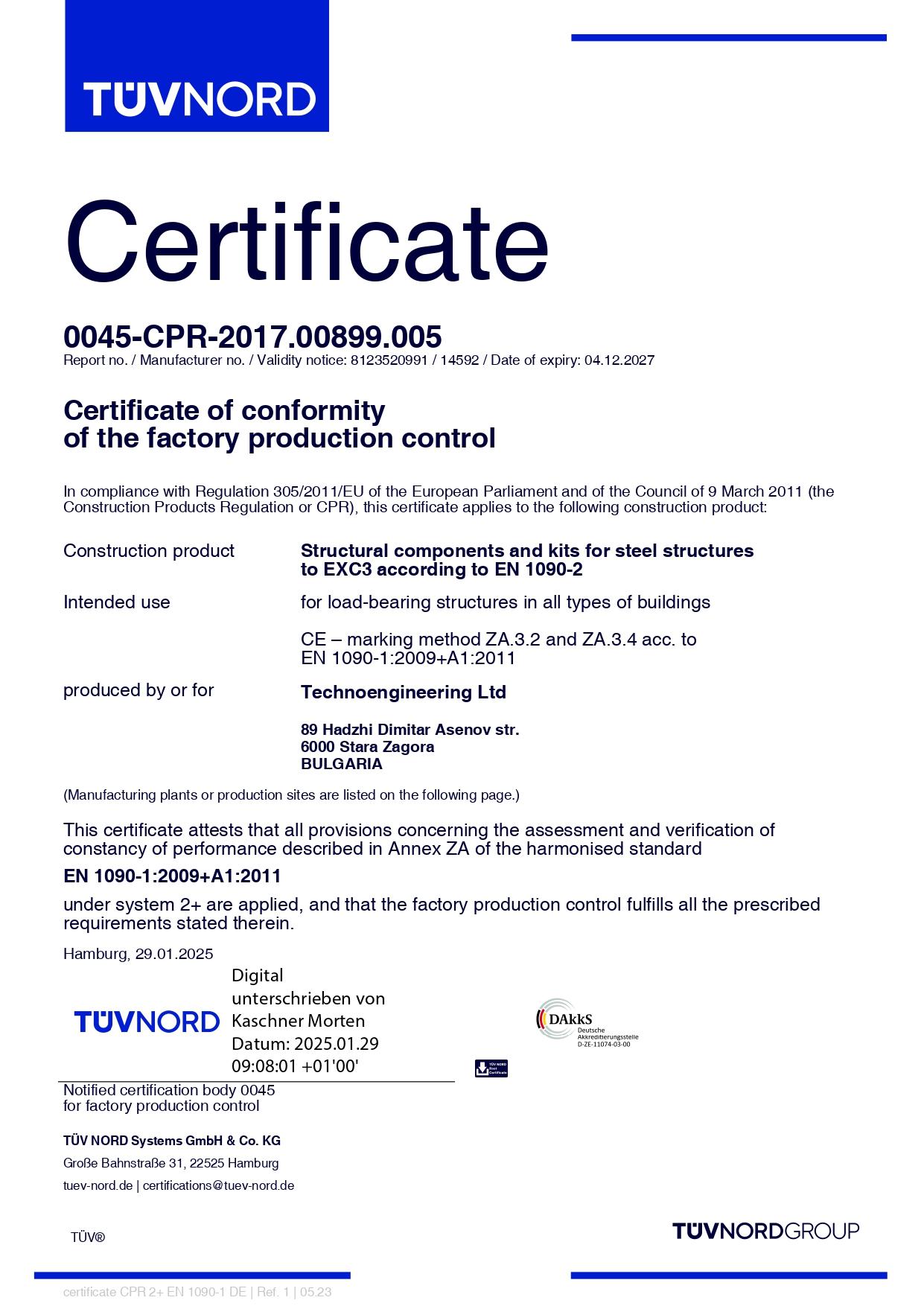 certificate